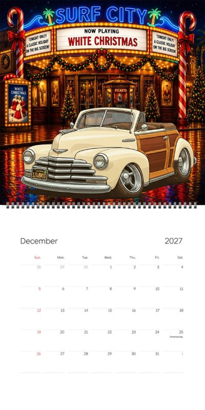 2027 Woodie Neon Calendar 1248WUD-CA