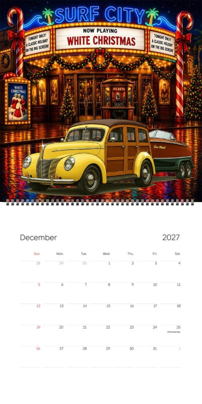 2027 Woodie Neon Calendar 200006-XX