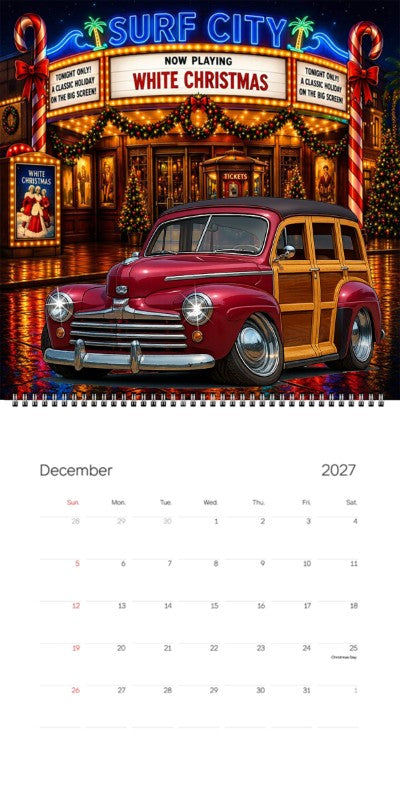 2027 Woodie Neon Calendar 200012-XX
