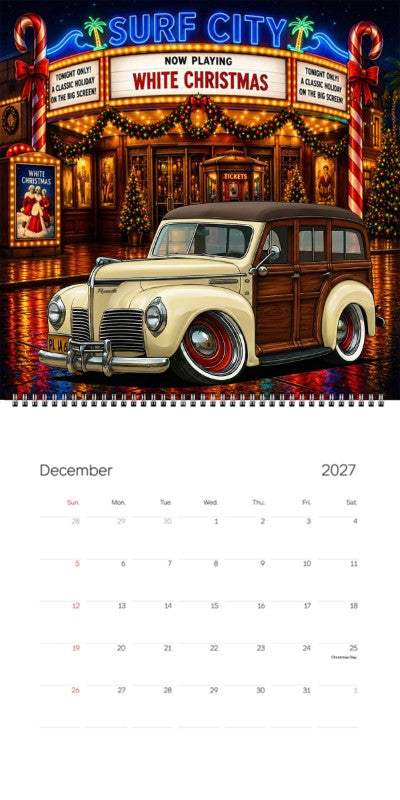 2027 Woodie Neon Calendar 2L14664-CA