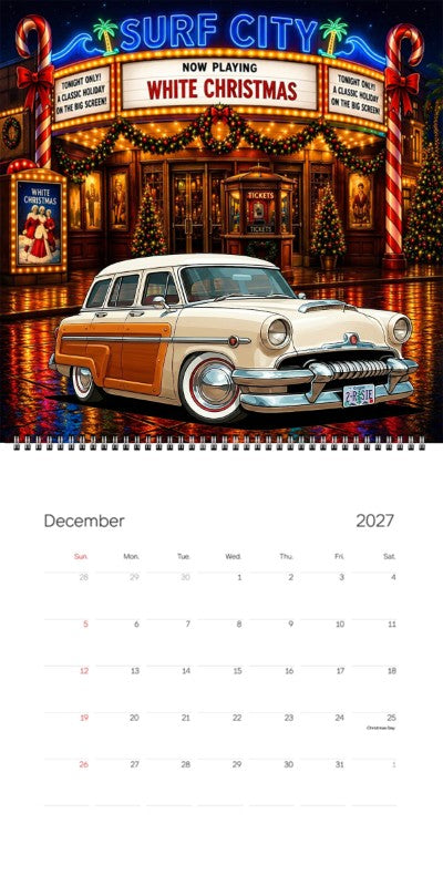 2027 Woodie Neon Calendar 2ROSIE-OR