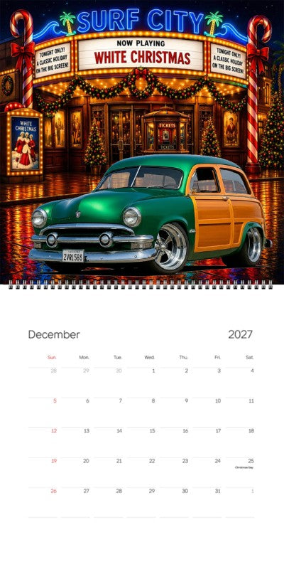 2027 Woodie Neon Calendar 2VRL586-CA