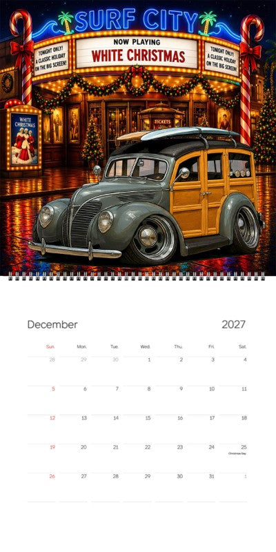 2027 Woodie Neon Calendar 3N4037-CA