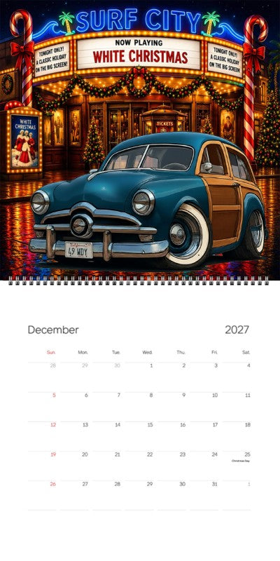 2027 Woodie Neon Calendar 49WDY-CA