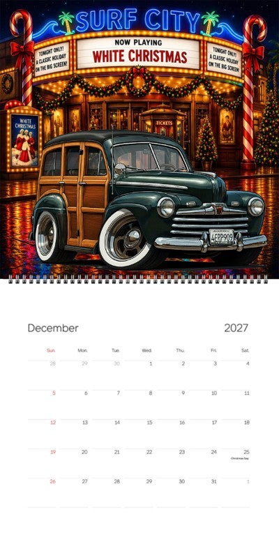 2027 Woodie Neon Calendar 4ERP909-CA