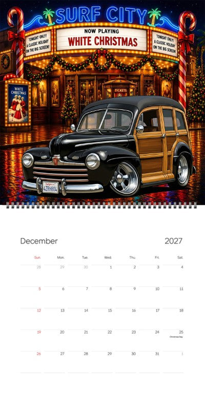 2027 Woodie Neon Calendar 4ZRH804-CA