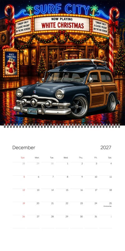 2027 Woodie Neon Calendar 51WOODE-NV