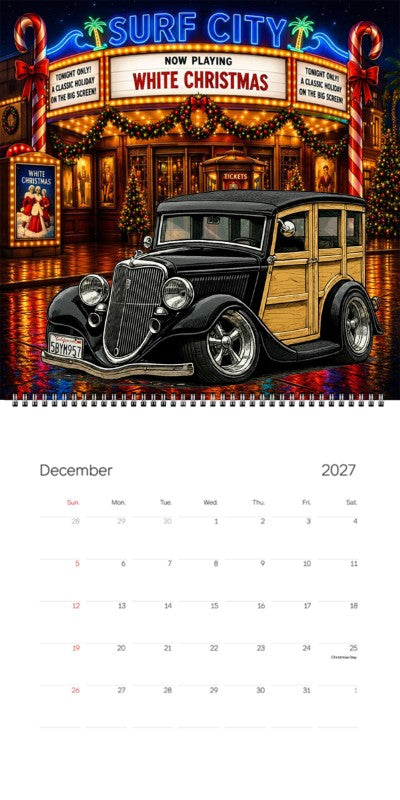2027 Woodie Neon Calendar 5BYM957-CA