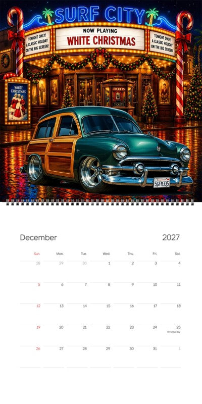 2027 Woodie Neon Calendar 5GFM335-CA