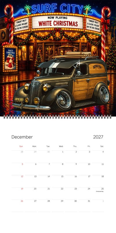 2027 Woodie Neon Calendar 5VBP544-CA