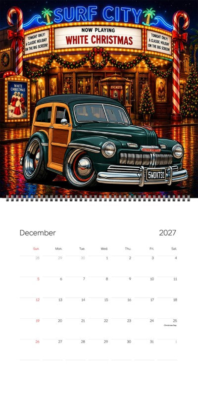 2027 Woodie Neon Calendar 5WOV731-CA