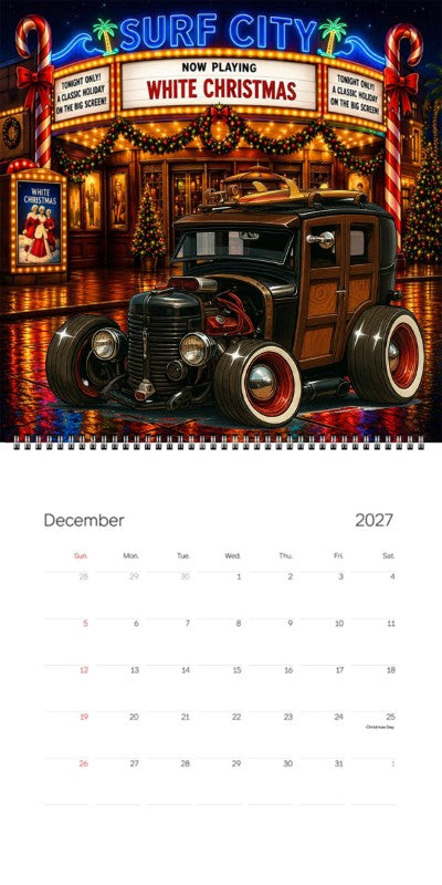 2027 Woodie Neon Calendar 6NNY186-CA