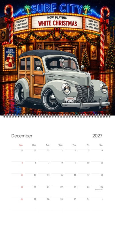 2027 Woodie Neon Calendar 6VYD728-CA