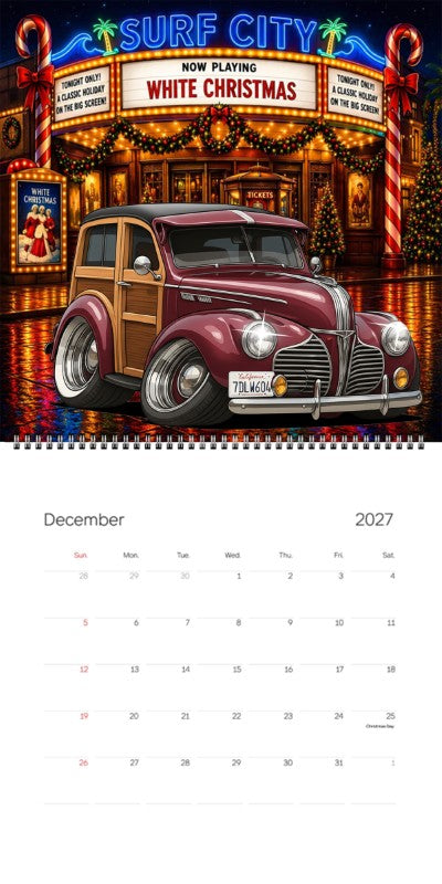 2027 Woodie Neon Calendar 7DLW604-CA
