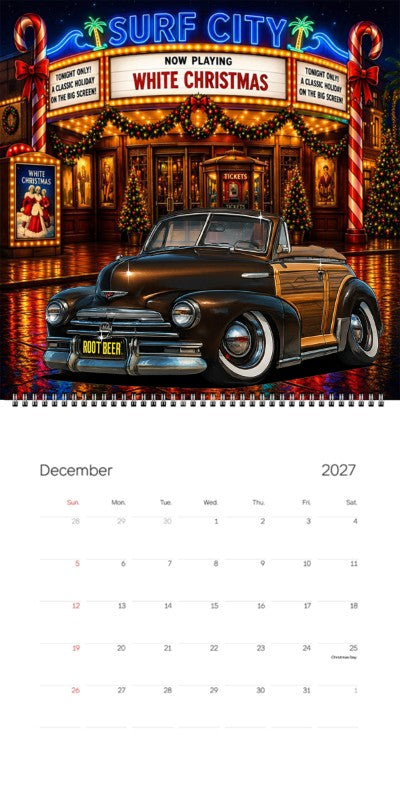 2027 Woodie Neon Calendar 7ELA466-CA