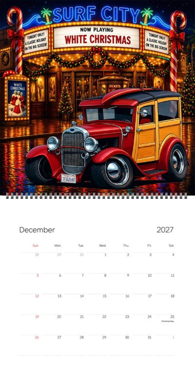 2027 Woodie Neon Calendar 7FUJ160-CA
