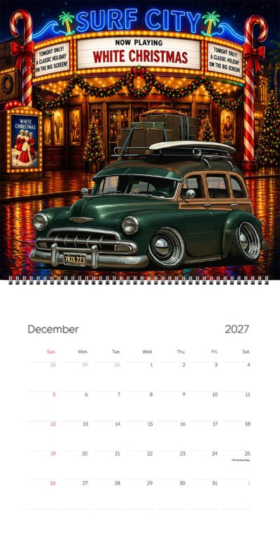 2027 Woodie Neon Calendar 7KOL223-CA