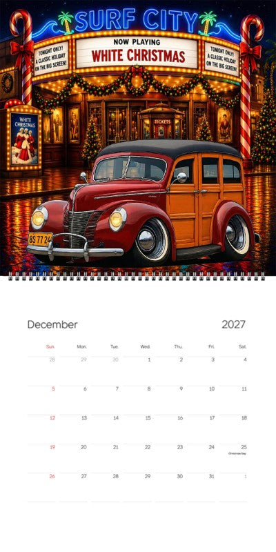 2027 Woodie Neon Calendar 8S7724-CA
