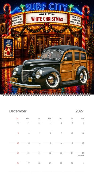 2027 Woodie Neon Calendar 9H3497-CA