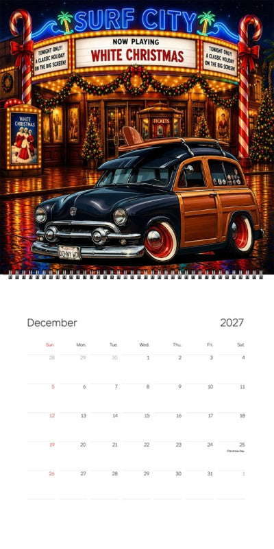 2027 Woodie Neon Calendar DOHNYWD-CA
