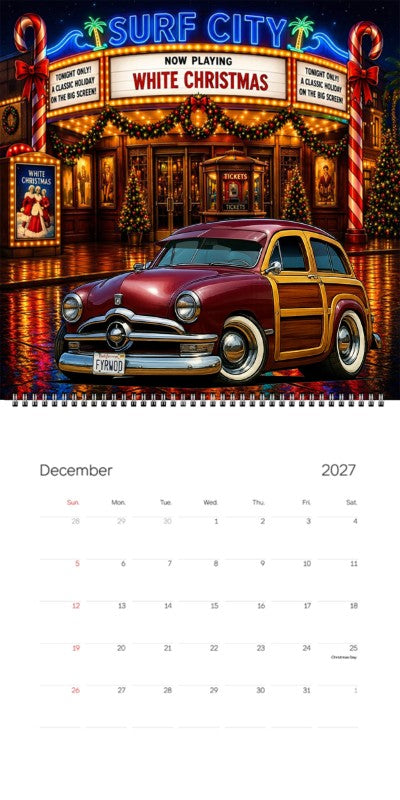 2027 Woodie Neon Calendar FYRWOD-CA