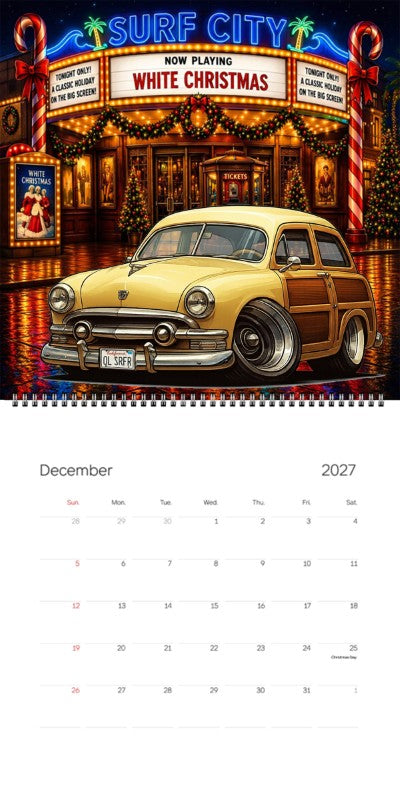 2027 Woodie Neon Calendar OLSRFR-CA