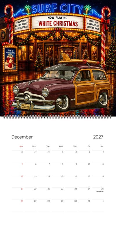 2027 Woodie Neon Calendar SSURFSS-CA