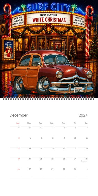 2027 Woodie Neon Calendar WAVEQST-CA