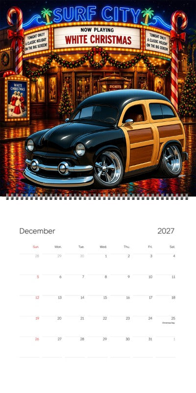 2027 Woodie Neon Calendar WDNROD-CA