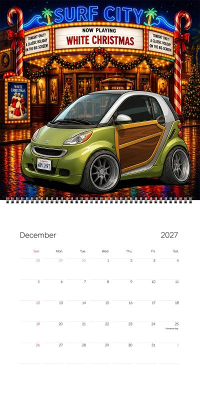 2027 Woodie Neon Calendar WDNSMRT-CA