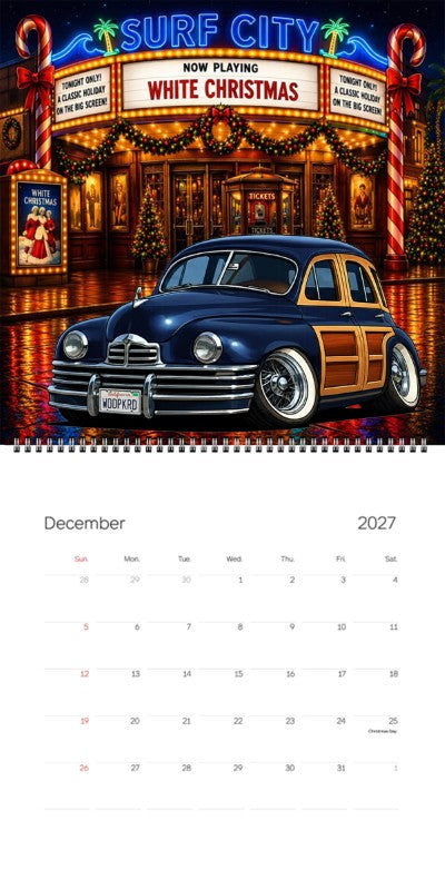 2027 Woodie Neon Calendar WODPKRD-CA
