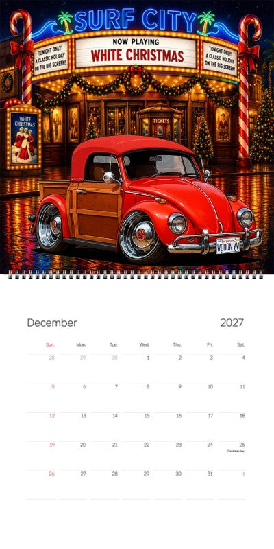 2027 Woodie Neon Calendar WOODNVW-CA