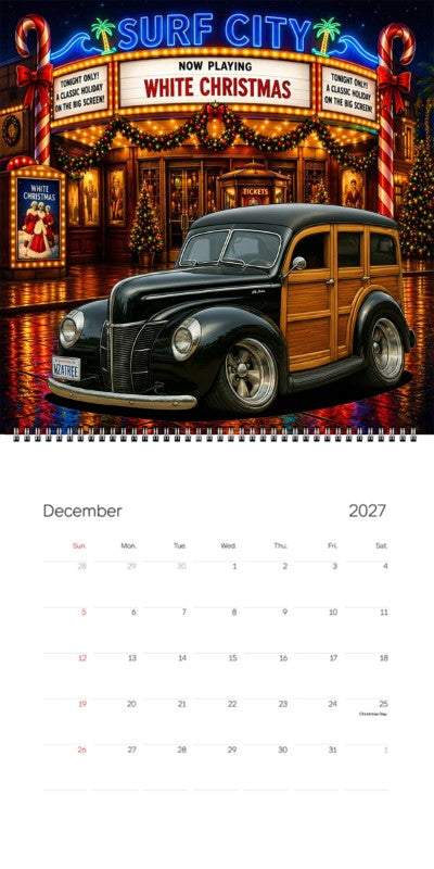 2027 Woodie Neon Calendar WZATREE-CA