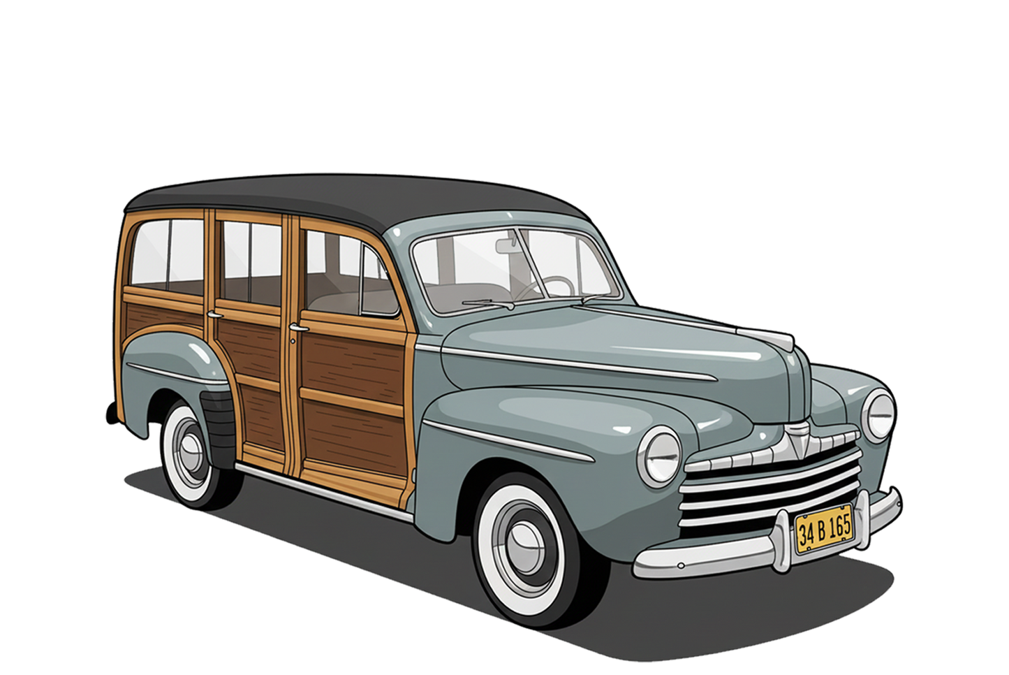 34B165 (CA) Sign - Woodie Parking Only II