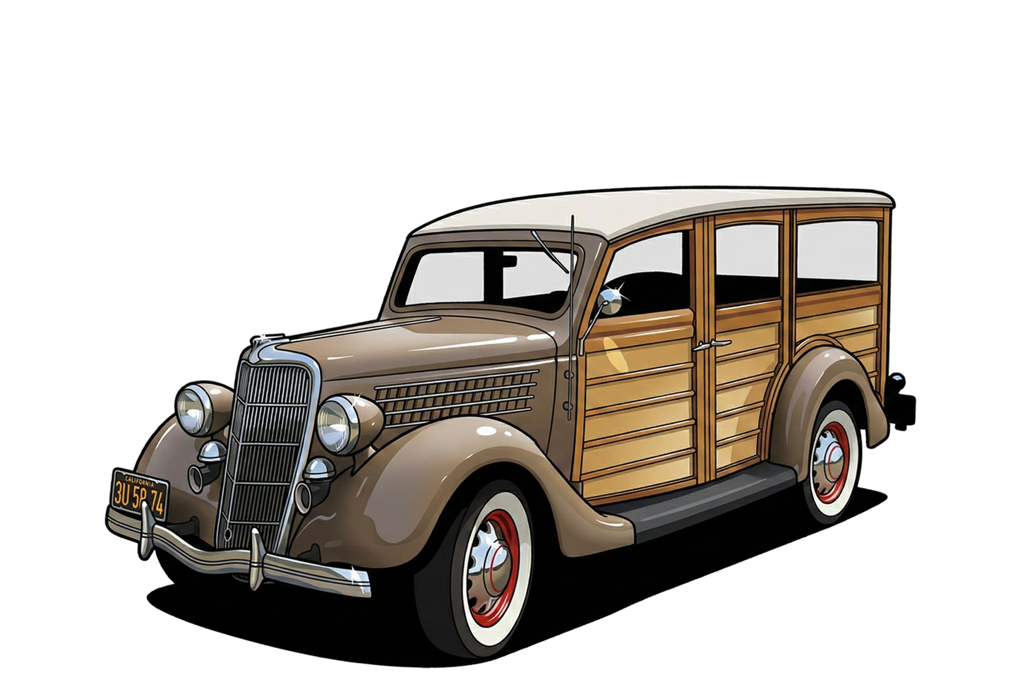 3U5874 (CA) Sign - Woodie Parking Only II
