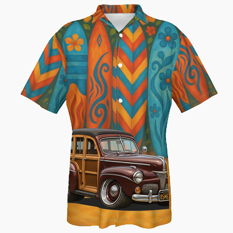 05M630 (CA) Hawaiian Shirt - Surfboard