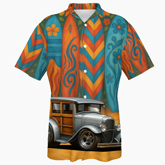 100004 (XX) Hawaiian Shirt - Surfboard