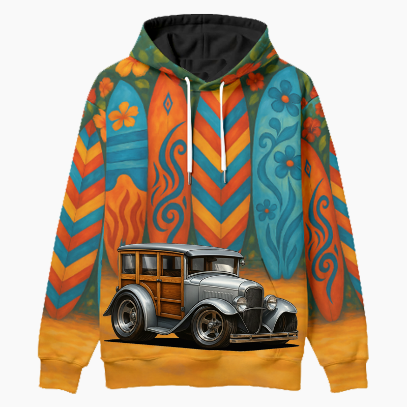 100004 (XX) Woodie Hoodie - Surfboard