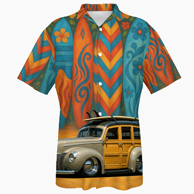 100005 (XX) Hawaiian Shirt - Surfboard