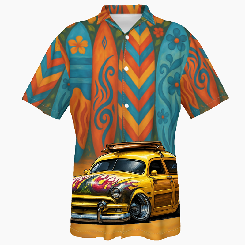 100007 (XX) Hawaiian Shirt - Surfboard