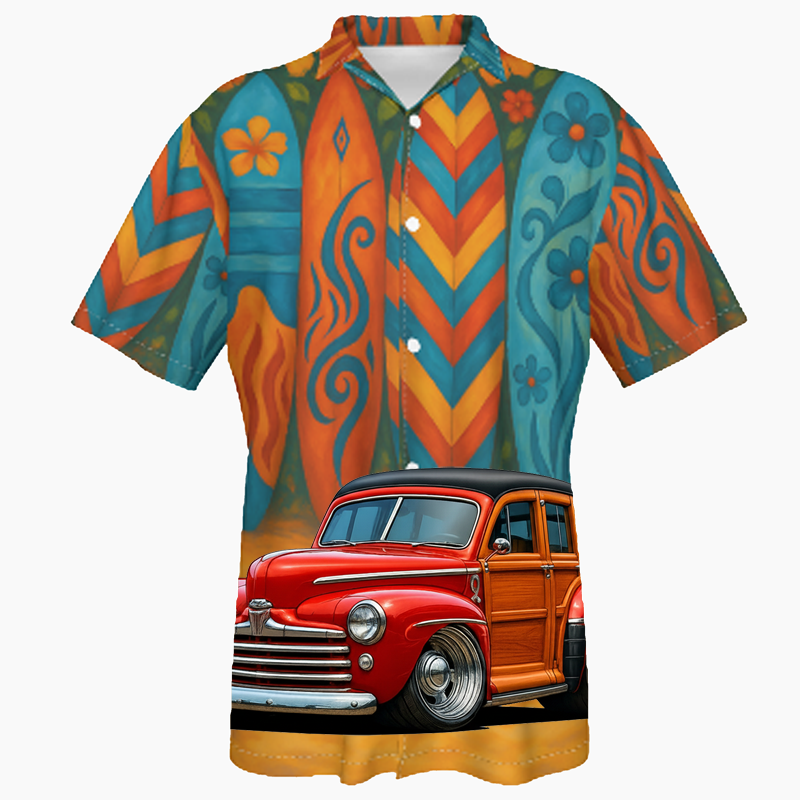 100008 (XX) Hawaiian Shirt - Surfboard