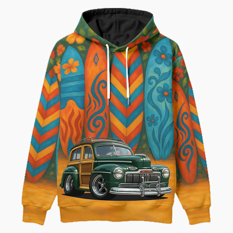 100009 (XX) Woodie Hoodie - Surfboard