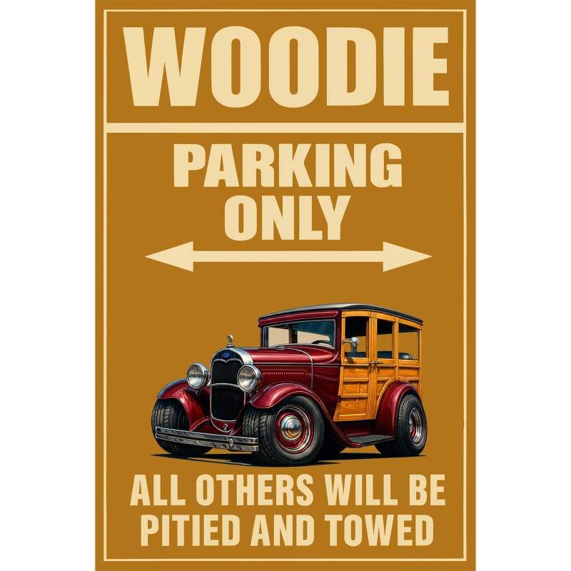 100010 (XX) Sign - Woodie Parking Only