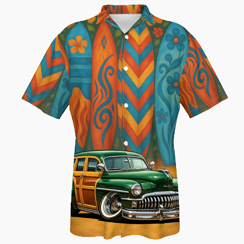 100012 (XX) Hawaiian Shirt - Surfboard