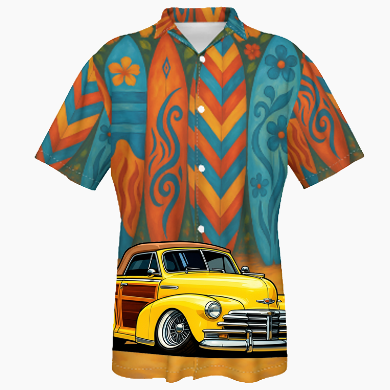 100013 (XX) Hawaiian Shirt - Surfboard