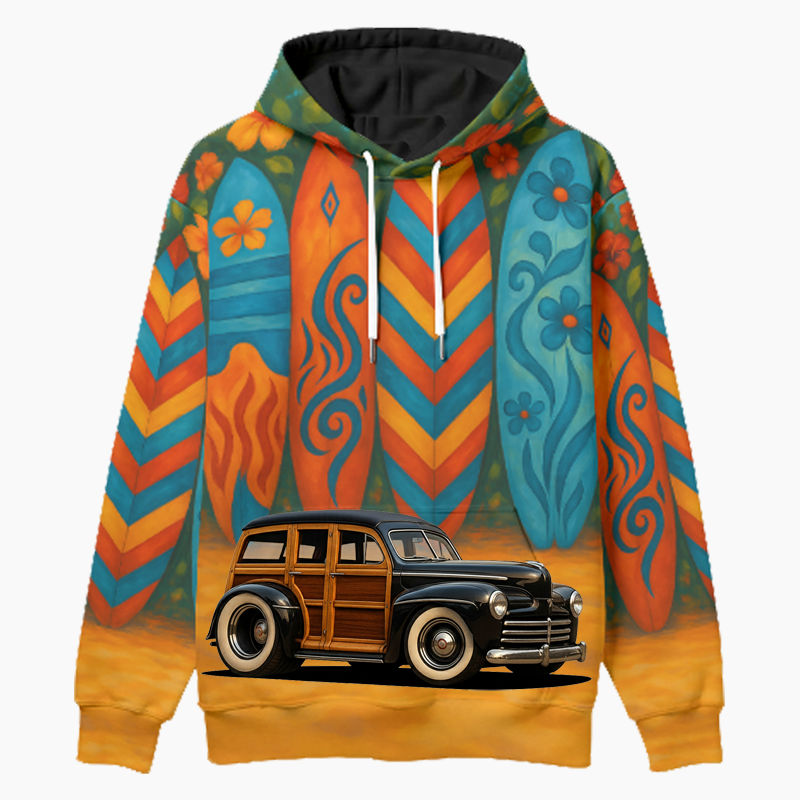 100017 (XX) Woodie Hoodie - Surfboard