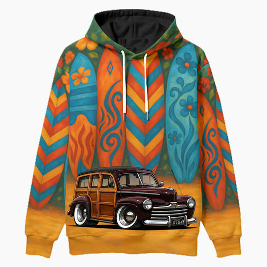 121164 (CA) Woodie Hoodie - Surfboard