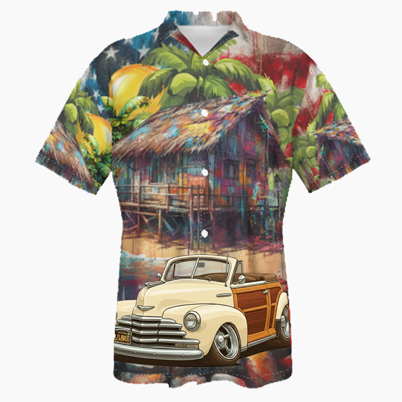 1248WUD (CA) Hawaiian Shirt - Patriotic