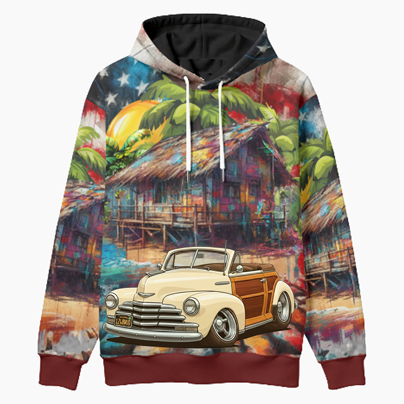 1248WUD (CA) Woodie Hoodie - Patriotic