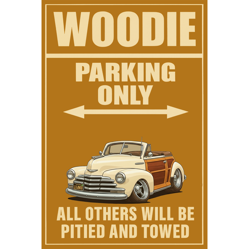 1248WUD (CA) Sign - Woodie Parking Only